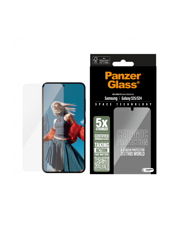 PanzerGlass Ceramic Screen Pczerwonyector Samsung Galaxy S25 S24 główny