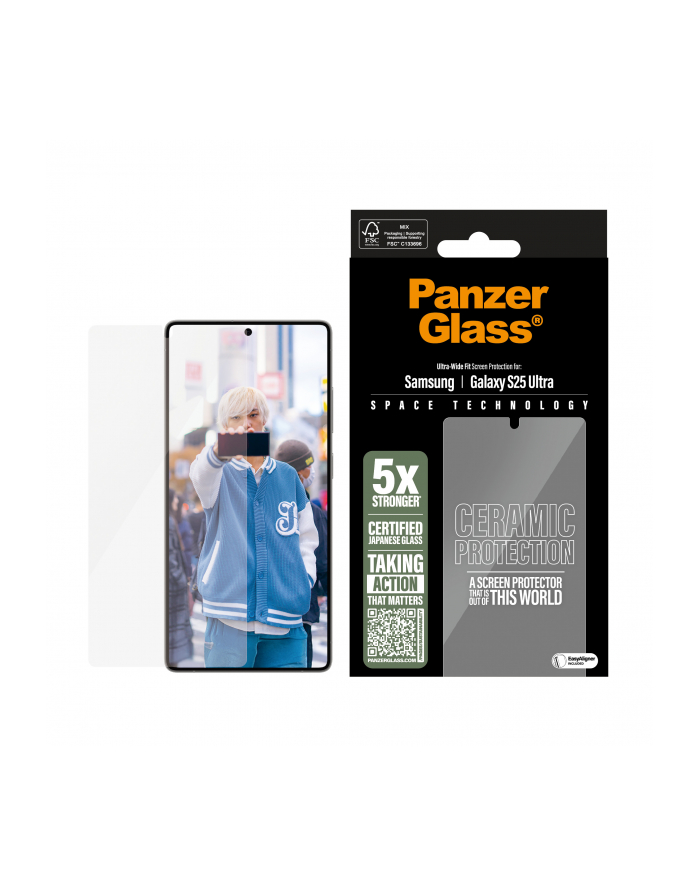 PanzerGlass Ceramic Screen Pczerwonyector Samsung Galaxy S25 Ult główny