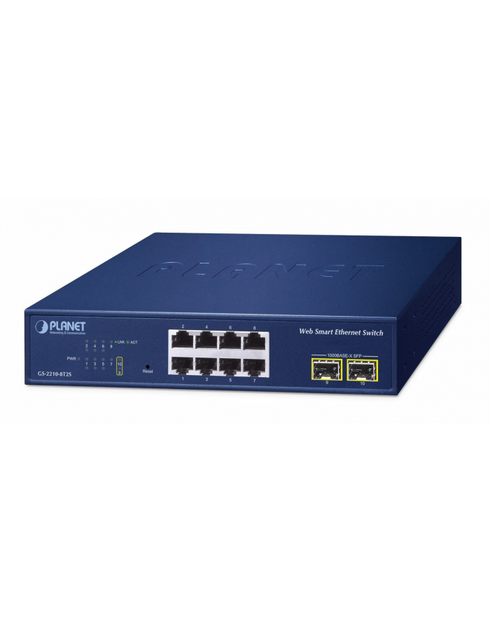 Planet GS-2210-8T2S 8-Port 10/100/1000T + 2-Port (GS22108T2S) główny