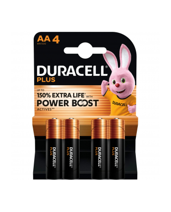 1x4 Duracell Plus Power Boost Mignon MN1500 AA LR6 1,5V