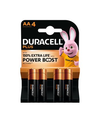 1x4 Duracell Plus Power Boost Mignon MN1500 AA LR6 1,5V