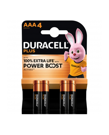 1x4 Duracell Plus Power Boost Micro MN2400 AAA LR03 1,5V