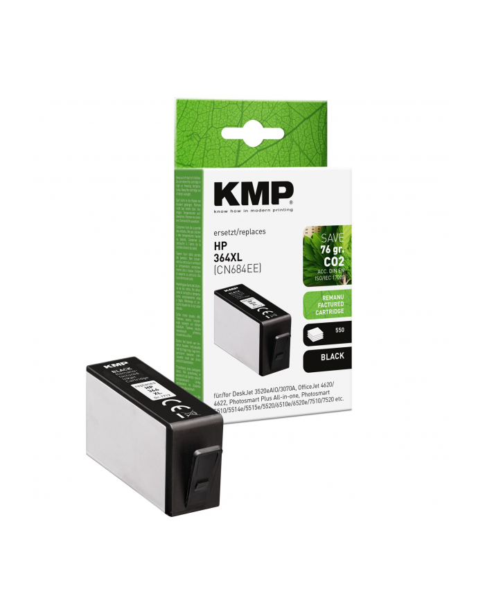 KMP Tintenpatrone czarny ersetzt HP CN 684 EE No. 364 XL główny