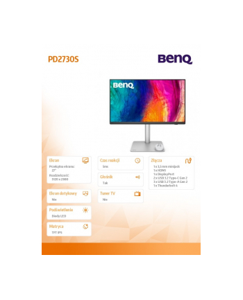 benq Monitor 27 '' PD2730S LED 5K IPS/60Hz/5ms/Graficzny nr 2