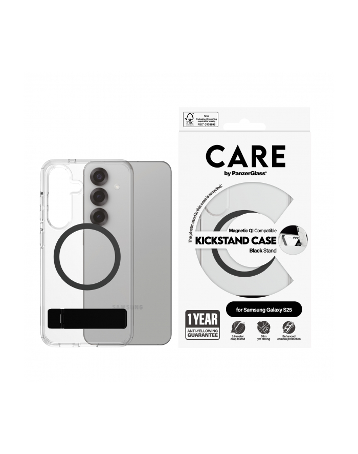 CARE by PanzerGlass Case Transp Bl Kickstand Qi S25 główny