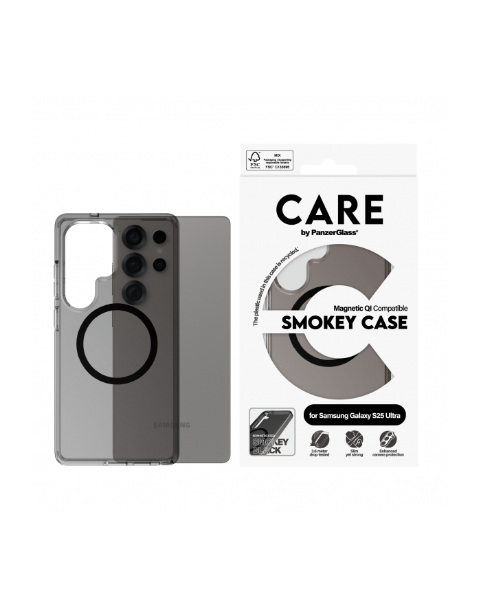 CARE by PanzerGlass Case Urban Combat Smokey Black Qi S25 U główny