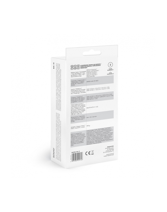 savio Powerbank 30000 mAh, BA-11 główny