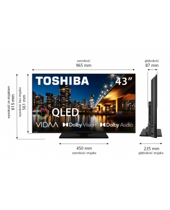 toshiba Telewizor QLED 43 cale 43QV3463DG