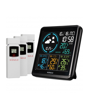 KIENZLE Radio DCF Weather Station with 3 outdoor sensors