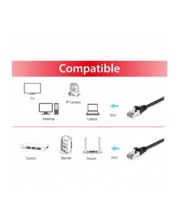 Equip Patchkabel RJ45 S/FTP Cat6A 15.0m czarny (SSTP)PIM (606109) nr 1