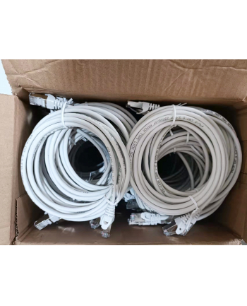 Equip Patch Cat6 100x/Box S/FTP 2xRJ45 0.25m biały LSZH (635513) nr 2