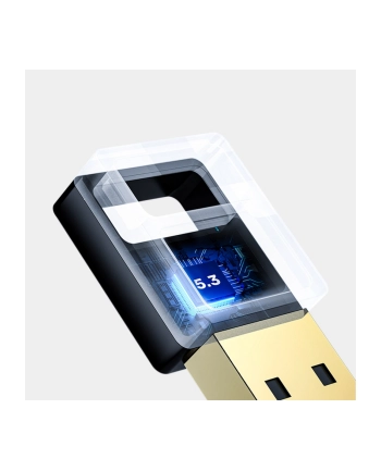 unitek Adapter Bluetooth 5.3 BLE, USB-A, EDR, 30m, CZARNY ,B105B