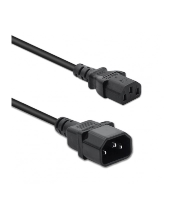 qoltec Kabel zasilający do UPS | IEC C13/C14 | 3x1.0mm2 | 1.5m