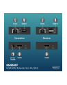 digitus Przedłużacz (extender) po skrętce kat.6 HDMI 4K/30Hz z KVM USB 1.1 do 40m/70m, max. 253 odbiorniki, sterowanie IR - zestaw (odbiornik/nadajnik) - nr 16