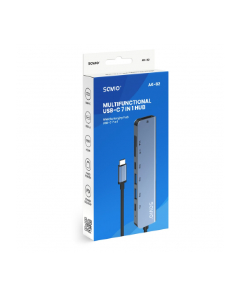 savio HUB USB-C 7w1 AK-82