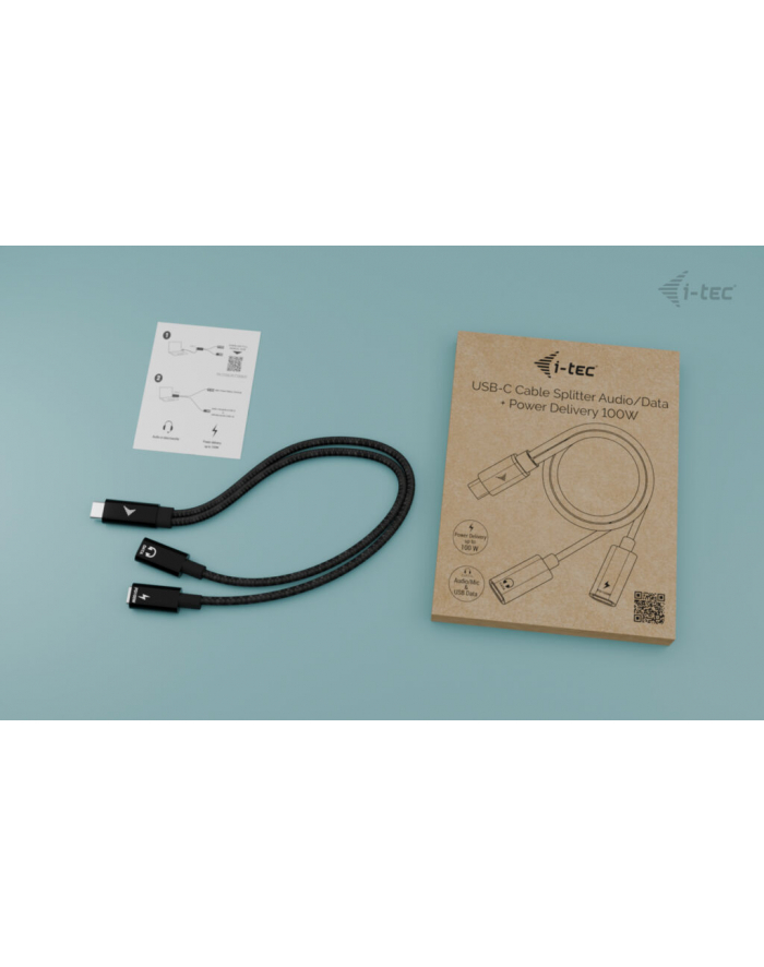 i-tec Kabel rozdzielający USB-C Audio/Data Power Delivery 100W główny