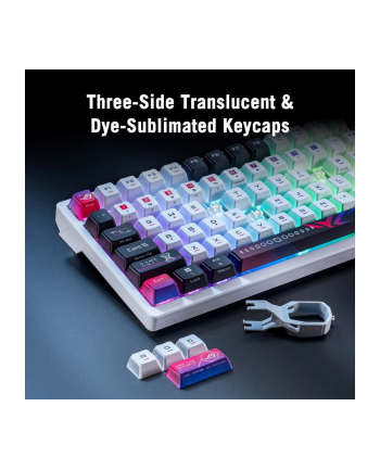 asus Klawiatura ROG Azoth X M704 BT/RF/USB-C/Aura/Czarno-Biała