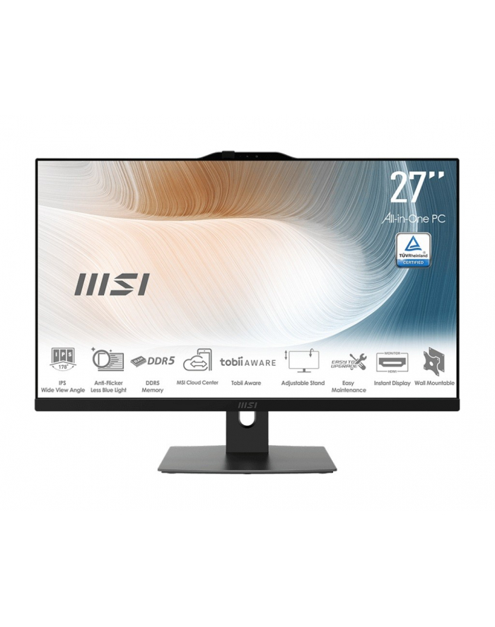 msi Komputer All-in-One Modern AM272P 1M-1261EU WIN11PRO/IC5-120U/16GB/500GB/UMA/Black/27.0 główny