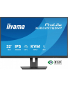 iiyama Monitor 32 cale XUB3297QSNP-B1 IPS,QHD,USB-C DOCK (95W), USB HUB 4x, KVM,  RJ45, GW 5 LAT - nr 41