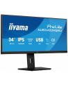 iiyama Monitor ProLite 34 cale XUB3493WQSU-B6 IPS,UWQHD,DP,2xHDMI,HAS,21:9,400cd,   120Hz,1000:1,1ms, USB HUBx4, 2x5W, - nr 10