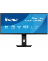 iiyama Monitor ProLite 34 cale XUB3493WQSU-B6 IPS,UWQHD,DP,2xHDMI,HAS,21:9,400cd,   120Hz,1000:1,1ms, USB HUBx4, 2x5W, - nr 2