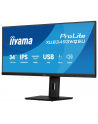 iiyama Monitor ProLite 34 cale XUB3493WQSU-B6 IPS,UWQHD,DP,2xHDMI,HAS,21:9,400cd,   120Hz,1000:1,1ms, USB HUBx4, 2x5W, - nr 52