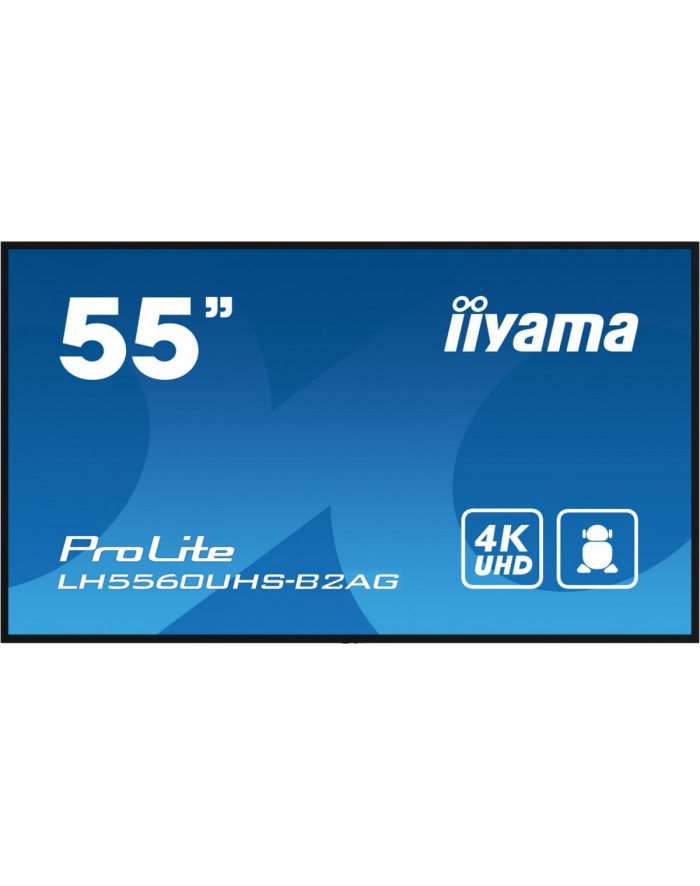 iiyama Monitor wielkoformatowy 55 '' LH5560UHS-B1AG matowy 24h/7 500(cd/m2) VA 3840 x 2160 UHD(4K) System Android.11 Wifi CMS(iiSignage2), Uchwyt ścienny główny