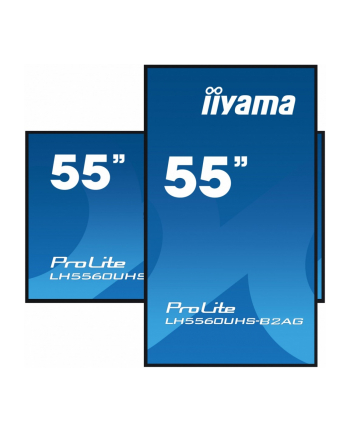 iiyama Monitor wielkoformatowy 55 '' LH5560UHS-B1AG matowy 24h/7 500(cd/m2) VA 3840 x 2160 UHD(4K) System Android.11 Wifi CMS(iiSignage2), Uchwyt ścienny nr 2