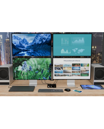 i-tec Stacja dokującaThunderbolt5 Quattro Display Docking Station 5x USB 2.5 GLan Power Delivery 140W nr 2