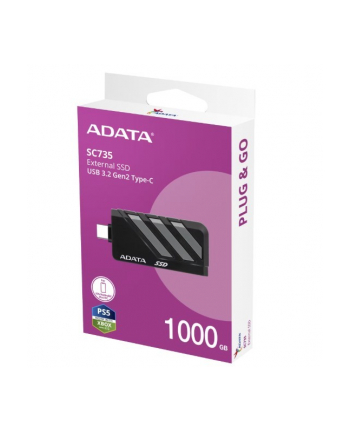 adata Dysk SSD External SC735 1TB U3.2C 1000/1000MB/s Grey