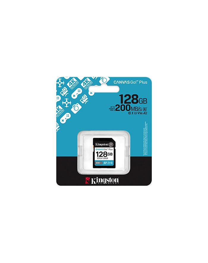 kingston Karta pamięci SD 128GB Canvas Go Plus 200/MB/s C10 U3 V30 główny