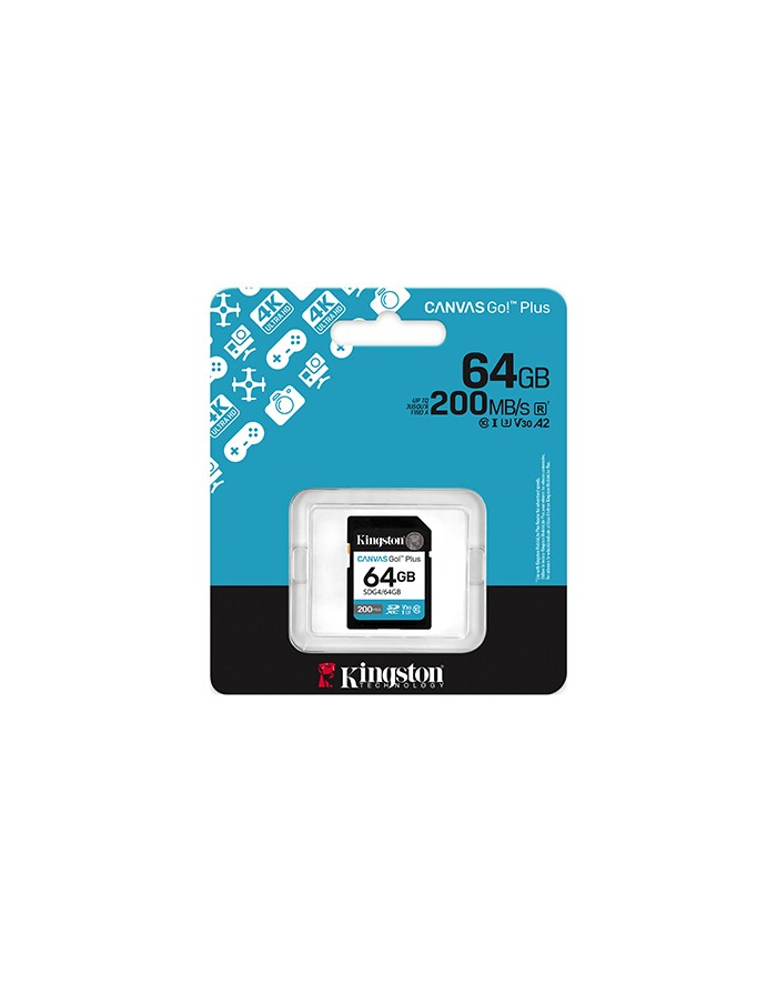 kingston Karta SD 64GB Canvas Go Plus 200/100 MB/s C10 U3 V30 główny
