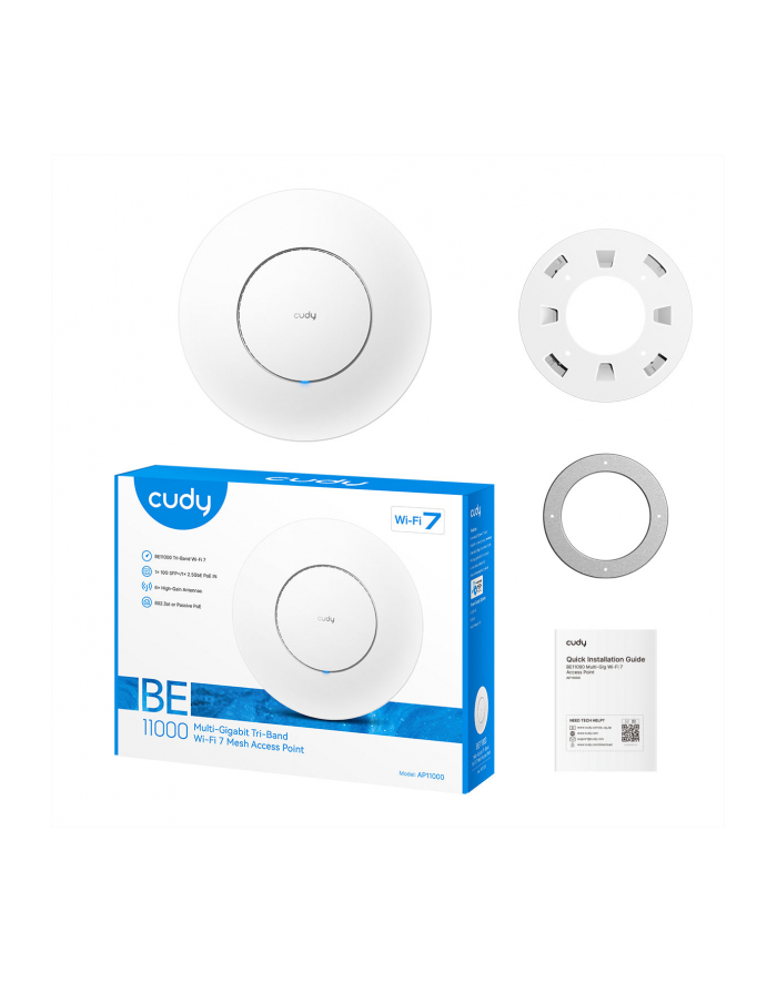 cudy Punkt dostępowy BE11000 Tri-Band Wi-Fi 7 2.5G z 10G SFP+ główny