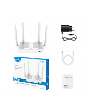 cudy Router WR1300S Mesh Gigabit WiFi AC1200 z USB, 5 x 10/100/1000Mbps RJ45, 4 x 5dB nr 1