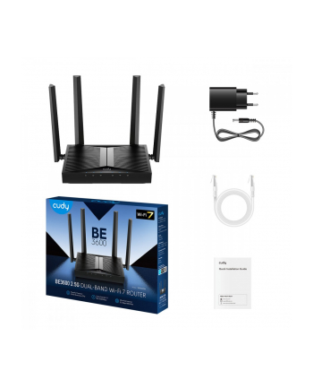 cudy Router WR3600H Mesh 2.5G WiFi 7 BE3600 802.11be/ax/ac/a/b/g/n, 2882Mbps at 5GHz+ 688Mb