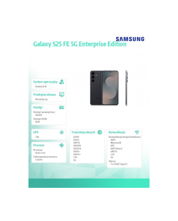 samsung Smartfon Galaxy S25 FE 5G 8/256GB Enterprise Edition czarny nr 1