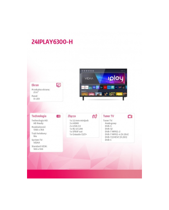 allview Telewizor LED 24 cale 24IPLAY6300-H