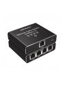 qoltec Rozdzielacz splitter Ethernet  mini SWITCH 1x4 RJ45 | 1000Mb/s | USB-C | Aluminium - nr 8