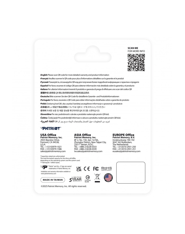 patriot Dysk SSD 2TB P410 PCIe M.2 Gen4 x4 NVMe 1.4 2280 5000/4500MB/s główny