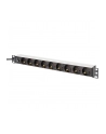 digitus Listwa zasilająca PDU Rack 19' z bezpiecznikiem przeciążeniowym, 9 gniazd Schuko CEE 7/3 (45 stopni ), kabel 2m wtyk IEC C14, 10A, aluminiowa - nr 13