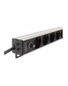 digitus Listwa zasilająca PDU Rack 19' z bezpiecznikiem przeciążeniowym, 9 gniazd Schuko CEE 7/3 (45 stopni ), kabel 2m wtyk IEC C14, 10A, aluminiowa - nr 16