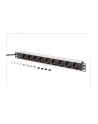 digitus Listwa zasilająca PDU Rack 19' z bezpiecznikiem przeciążeniowym, 9 gniazd Schuko CEE 7/3 (45 stopni ), kabel 2m wtyk IEC C14, 10A, aluminiowa - nr 17