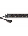 digitus Listwa zasilająca PDU Rack 19' z bezpiecznikiem przeciążeniowym, 9 gniazd Schuko CEE 7/3 (45 stopni ), kabel 2m wtyk IEC C14, 10A, aluminiowa - nr 19