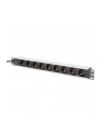 digitus Listwa zasilająca PDU Rack 19' z bezpiecznikiem przeciążeniowym, 9 gniazd Schuko CEE 7/3 (45 stopni ), kabel 2m wtyk IEC C14, 10A, aluminiowa - nr 7