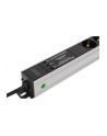 digitus Listwa zasilająca PDU Rack (620mm) z zabezpieczeniem przeciwprzepięciowym + filtr EMI/RFI, 9 gniazd Schuko CEE 7/3 (45 stopni ), kabel 2m wtyk Unischuko CEE - nr 10