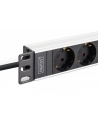 digitus Listwa zasilająca PDU Rack 19', 9 gniazd Schuko CEE 7/3 (45 stopni ), kabel 2m wtyk IEC C20, 16A, aluminiowa - nr 4