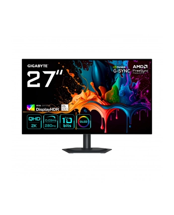 gigabyte Monitor 27 '' MO27Q28G EK QHD QD-OLED 280 KVM