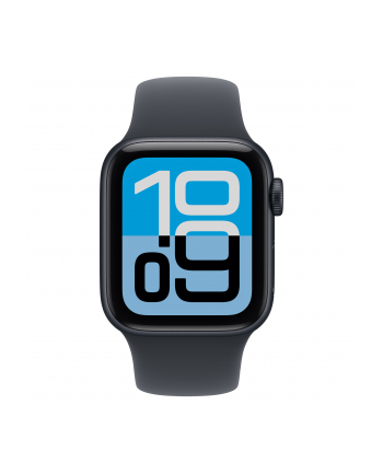 apple Watch SE 3 GPS koperta 40 mm z aluminium w kolorze księżycowej poświaty, pasek sportowy w kolorze księżycowej poświaty - rozmiar S/M