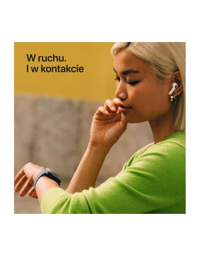 apple Watch SE 3 GPS koperta 44 mm z aluminium w kolorze księżycowej poświaty, pasek sportowy w kolorze księżycowej poświaty - rozmiar S/M główny