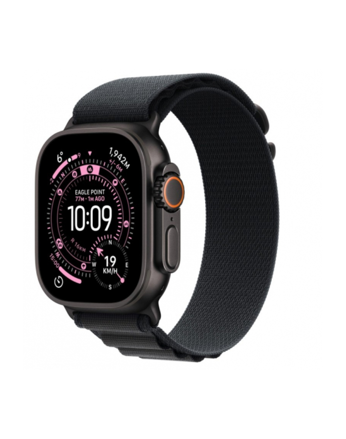 apple Watch Ultra 3 GPS + Cellular, koperta 49 mm z tytanu w kolorze czarnym, opaska Alpine w kolorze czarnym - rozmiar S główny